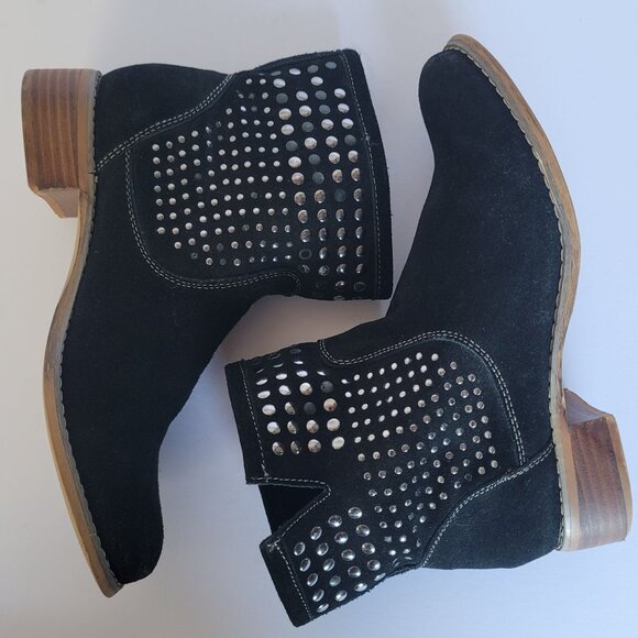 Aldo Slip-on Suede Leather Ankle Boots with silver studs. Size US 6.5/EU 37 - Picture 7 of 11
